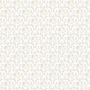 G56681 - Small Prints Ogee Floral Grey, yellow Galerie Wallpaper G56681 - Small Prints Ogee Floral Grey, yellow Galerie Wallpaper