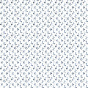 Galerie G56708 - Small Prints Vintage Bud Blue, navy Galerie Wallpaper roll - luxury design for UK feature walls