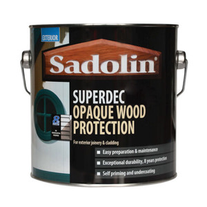 2.5L - Sadolin Superdec Satin Paint White  - Exterior Quick Drying 2.5L - Sadolin Superdec Satin Paint White  - Exterior Quick Drying