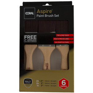 Coral - 6 Piece Aspire Paint Brush Set (31719)