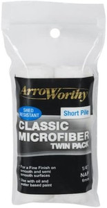 Arroworthy Classic 4" Microfiber Mini 2-Pack Short Pile Roller Sleeves Arroworthy Classic 4" Microfiber Mini 2-Pack Short Pile Roller Sleeves