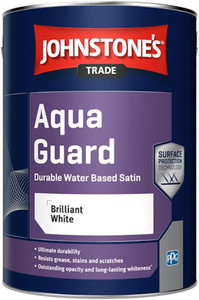 PPG - Johnstones Trade AquaGuard Satin Brilliant White 2.5ltr PPG - Johnstones Trade AquaGuard Satin Brilliant White 2.5ltr