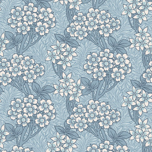 ET12022 - Arts and Crafts Floral Vine Skye Blue White Galerie Wallpaper ET12022 - Arts and Crafts Floral Vine Skye Blue White Galerie Wallpaper