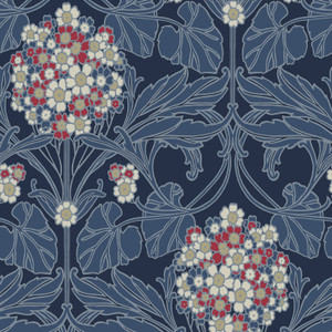 Galerie ET12112 - Arts and Crafts Floral Blue White Beige Pink Galerie Wallpaper roll - luxury design for UK feature walls Galerie ET12112 - Arts and Crafts Floral Blue White Beige Pink Galerie Wallpaper roll - luxury design for UK feature walls