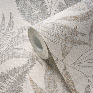 WH30148 - Welcome Home Botanical Leaves Beige Galerie Wallpaper WH30148 - Welcome Home Botanical Leaves Beige Galerie Wallpaper