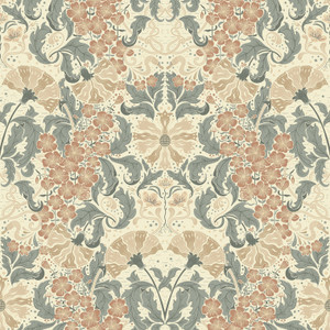 83116 - Hjarterum Florals Blue Pink Cream Galerie Wallpaper 83116 - Hjarterum Florals Blue Pink Cream Galerie Wallpaper