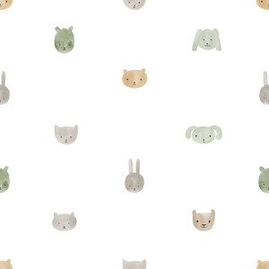 14812 - Little Explorers 2 Happy Heads Green Galerie Wallpaper 14812 - Little Explorers 2 Happy Heads Green Galerie Wallpaper