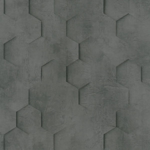 Galerie 34161 - Loft 2 Hexagon black Galerie Wallpaper roll - luxury design for UK feature walls