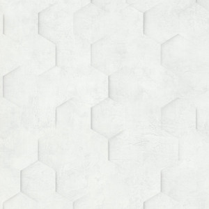 Galerie 34157 - Loft 2 Hexagon white Galerie Wallpaper roll - luxury design for UK feature walls