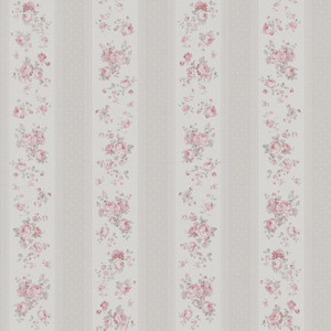 Galerie MC61053 - Maison Charme Floral,Stripe PinkCream Galerie Wallpaper roll - luxury design for UK feature walls
