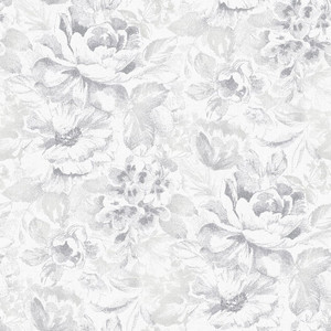 Galerie G56299 - Nordic Elements Floral Silver Grey Galerie Wallpaper roll - luxury design for UK feature walls