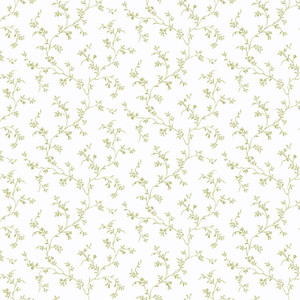 Galerie PF38112 - Pretty Prints Trailing Floral Vines Olive Galerie Wallpaper roll - luxury design for UK feature walls