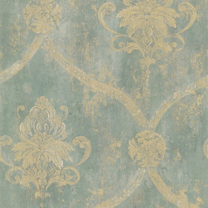 Galerie CI38255 - Classic Silks 4 Damask Traditional Green Galerie Wallpaper roll - luxury design for UK feature walls Galerie CI38255 - Classic Silks 4 Damask Traditional Green Galerie Wallpaper roll - luxury design for UK feature walls