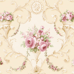 CI38230 - Classic Silks 4 Floral Traditional Cream Galerie Wallpaper CI38230 - Classic Silks 4 Floral Traditional Cream Galerie Wallpaper