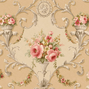 CI38234 - Classic Silks 4 Floral Traditional Beige Galerie Wallpaper CI38234 - Classic Silks 4 Floral Traditional Beige Galerie Wallpaper