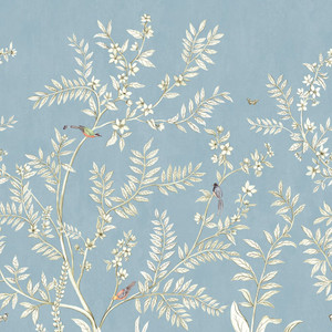 Galerie DB30402M - Daisy Bennett Tree Leaf Blue Galerie Wallpaper Mural roll - luxury design for UK feature walls