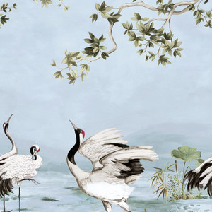 DB30602M - Daisy Bennett Bird Blue Galerie Wallpaper Mural DB30602M - Daisy Bennett Bird Blue Galerie Wallpaper Mural