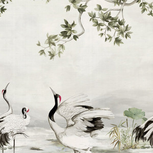 DB31610M - Daisy Bennett Bird Silver Grey Galerie Wallpaper Mural DB31610M - Daisy Bennett Bird Silver Grey Galerie Wallpaper Mural