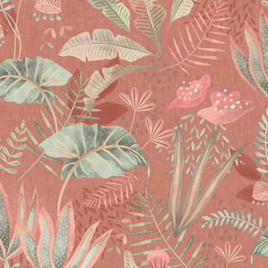 FL61122 - Flourish Floral Orange Galerie Wallpaper FL61122 - Flourish Floral Orange Galerie Wallpaper