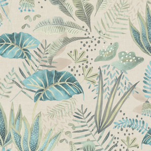 FL61124 - Flourish Floral Green Galerie Wallpaper FL61124 - Flourish Floral Green Galerie Wallpaper