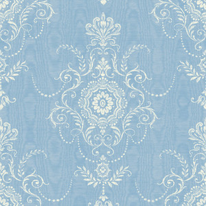 FC60302 - French Country Damask Traditional Blue Galerie Wallpaper FC60302 - French Country Damask Traditional Blue Galerie Wallpaper