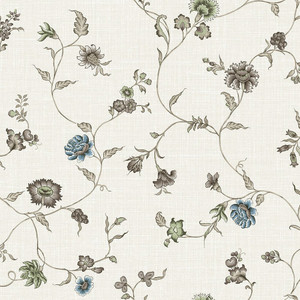 FC61006 - French Country Floral Traditional Silver Grey Galerie Wallpaper FC61006 - French Country Floral Traditional Silver Grey Galerie Wallpaper