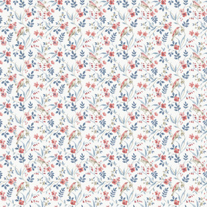G68715 - Miniatures 3 Bird Blue Galerie Wallpaper G68715 - Miniatures 3 Bird Blue Galerie Wallpaper