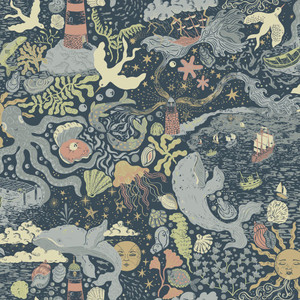 29018 - Resan Nautical Blue Galerie Wallpaper 29018 - Resan Nautical Blue Galerie Wallpaper