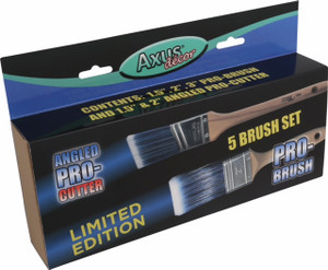 Axus Decor 5pce Angled Pro Cutter & Pro Brush Synthetic Blue Paint Brush Set AXU/BBS5M Axus Decor 5pce Angled Pro Cutter & Pro Brush Synthetic Blue Paint Brush Set AXU/BBS5M