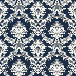 SD36120 - Stripes & Damasks 2 Striped Navy Blue and White Galerie Wallpaper SD36120 - Stripes & Damasks 2 Striped Navy Blue and White Galerie Wallpaper