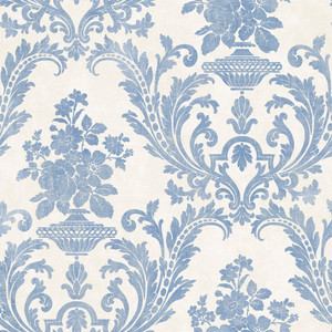 SD36153 - Stripes & Damasks 2 Damask Blue and Cream Galerie Wallpaper SD36153 - Stripes & Damasks 2 Damask Blue and Cream Galerie Wallpaper