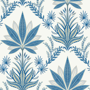 TJ40102 - Mulberry Tree Abbey Blue Galerie Wallpaper TJ40102 - Mulberry Tree Abbey Blue Galerie Wallpaper