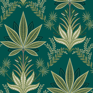 TJ40114 - Mulberry Tree Abbey Green Galerie Wallpaper TJ40114 - Mulberry Tree Abbey Green Galerie Wallpaper