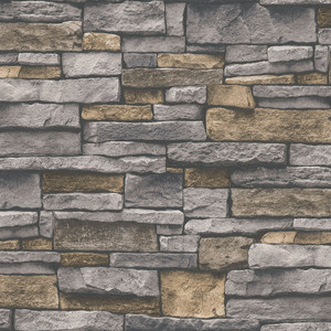 BB51134-Bricks and More Stone Effect Brickwork Silver Grey Galerie Wallpaper BB51134-Bricks and More Stone Effect Brickwork Silver Grey Galerie Wallpaper