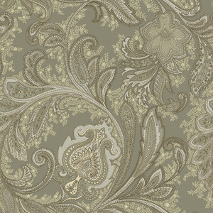 DWP0355-02-Elegance Paisley Silver Grey Galerie Wallpaper DWP0355-02-Elegance Paisley Silver Grey Galerie Wallpaper