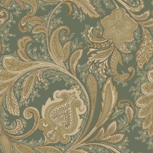 DWP0355-01-Elegance Paisley Green Galerie Wallpaper DWP0355-01-Elegance Paisley Green Galerie Wallpaper