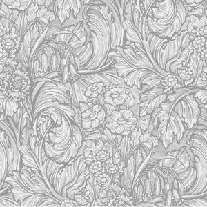 LB25137-Off The Wall LLB Floral Silver Grey Galerie Wallpaper LB25137-Off The Wall LLB Floral Silver Grey Galerie Wallpaper
