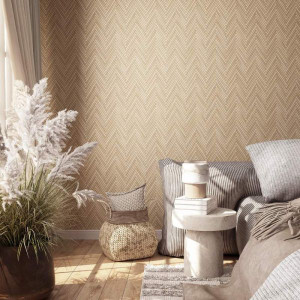 33376 Woods and Wicker Herringbone Wood Beige Galerie Wallpaper 33376 Woods and Wicker Herringbone Wood Beige Galerie Wallpaper