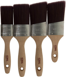 Coral - Coral Aspire Oval Paint Brush Set 4PC Coral - Coral Aspire Oval Paint Brush Set 4PC