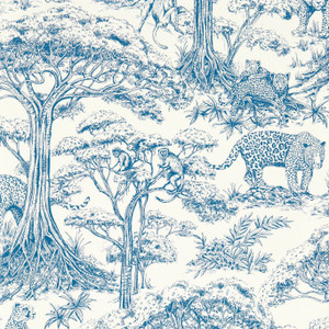 W0185-01 - Breegan Jane x Clarke and Clarke Animals Blue Wallpaper W0185-01 - Breegan Jane x Clarke and Clarke Animals Blue Wallpaper