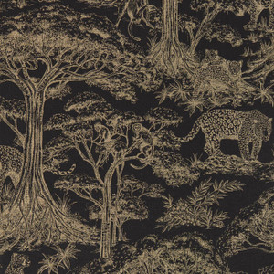 W0185-04 - Breegan Jane x Clarke and Clarke Animals Black Wallpaper W0185-04 - Breegan Jane x Clarke and Clarke Animals Black Wallpaper