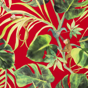 W0083-05 - Exotica 2 Animals Green Clarke & Clarke Wallpaper W0083-05 - Exotica 2 Animals Green Clarke & Clarke Wallpaper