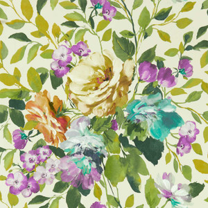 Clarke & Clarke W0139-01 - Exotica 2 Classic Floral Green Clarke & Clarke Wallpaper roll - luxury design for UK feature walls