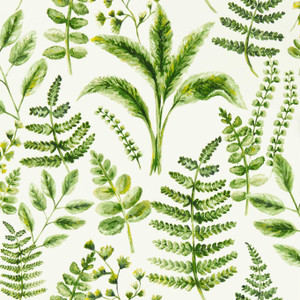 W0156-02 - Marianne Botanical Green Clarke & Clarke Wallpaper W0156-02 - Marianne Botanical Green Clarke & Clarke Wallpaper