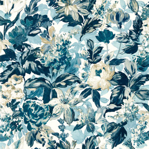 W0158-01 - Marianne Contemporary Floral Blue Clarke & Clarke Wallpaper W0158-01 - Marianne Contemporary Floral Blue Clarke & Clarke Wallpaper