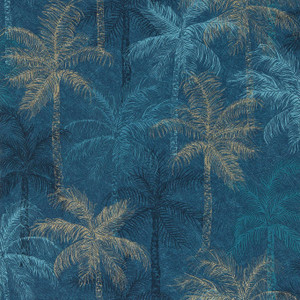 W0189-02 - Breegan Jane x Clarke and Clarke Botanical Blue Wallpaper W0189-02 - Breegan Jane x Clarke and Clarke Botanical Blue Wallpaper