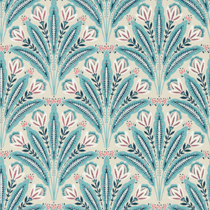 Clarke & Clarke W0193-03 - Secret Garden Botanical Blue Clarke & Clarke Wallpaper roll - luxury design for UK feature walls