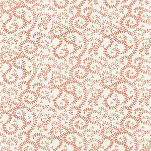 Clarke & Clarke W0233-05 - Indira Leaves & Trees Orange Clarke & Clarke Wallpaper roll - luxury design for UK feature walls
