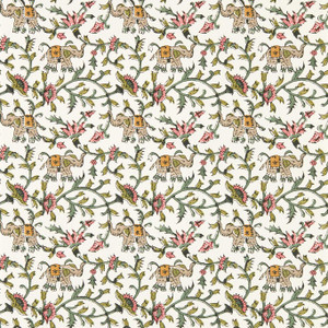 Clarke & Clarke W0236-05 - Indira Animals Green Clarke & Clarke Wallpaper roll - luxury design for UK feature walls