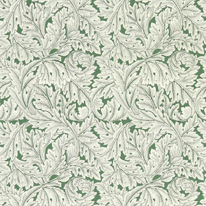 Clarke & Clarke W0175-01 - William Morris Designs Botanical Green Clarke & Clarke Wallpaper roll - luxury design for UK feature walls